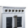Galiano 30 Inch French Door Electric Range, 4 radiant burners, 4.32 cu.ft., White - FFSEL6917-30WHT | Cuisiniere electrique Galiano de 30 po avec portes francaises, 4 foyers, 4,32 pi³, blanc – FFSEL6917-30WHT