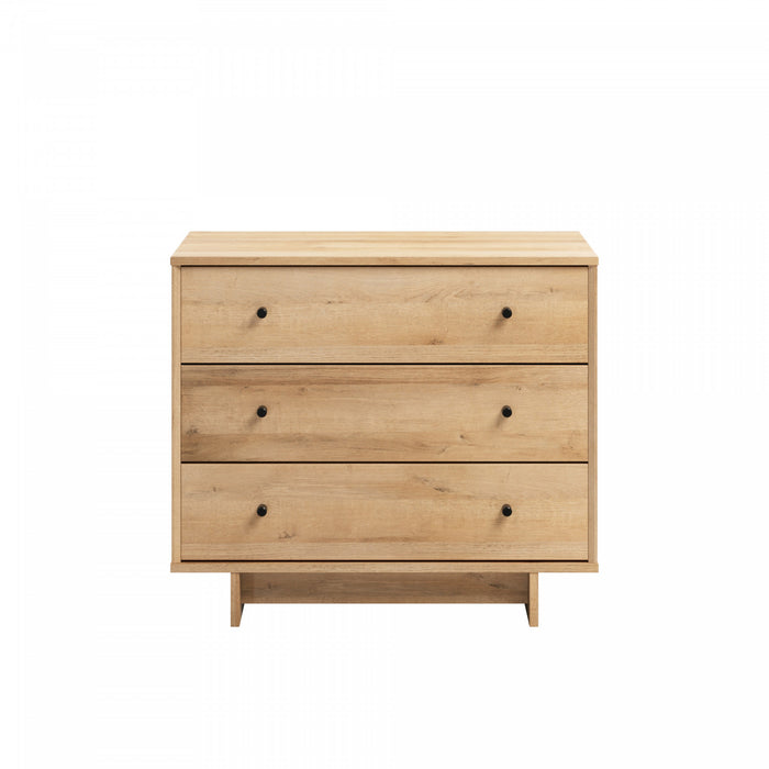 Prepac Finnley 3-Drawer Nightstand - Natural Oak