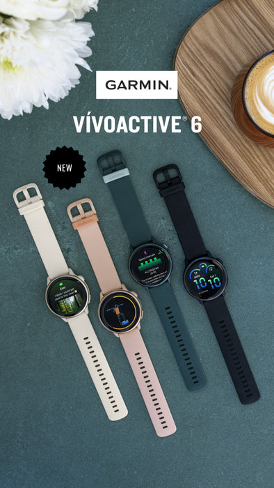 Garmin Vivoactive 6 Pink Dawn Everyday Smartwatch - Lifestyle Tracker, Morning Report, Meditation Tracking, Women's Health, On-Wrist Texting