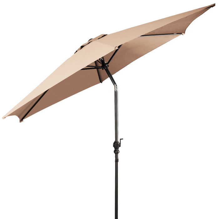Costway 9FT Patio Umbrella Market Sun Shade Steel Tilt W/ Crank Outdoor Yard Garden