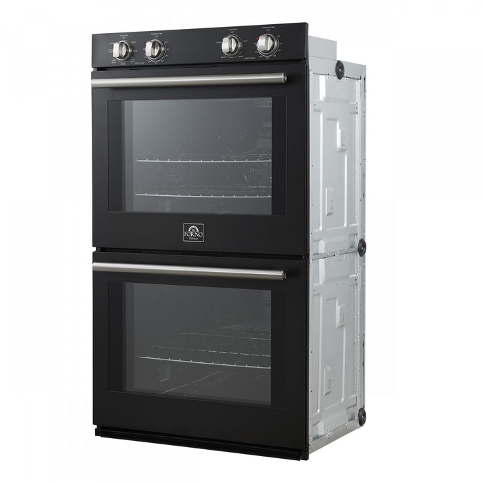 Forno Vomero 30 Inch Electric Double Wall Oven in Black, 5 cu. ft. Convection Oven - FBOEL1324-30BLK