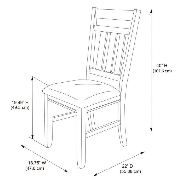 Turino Fabric Weathered Grey Dining Chair - Set of 2