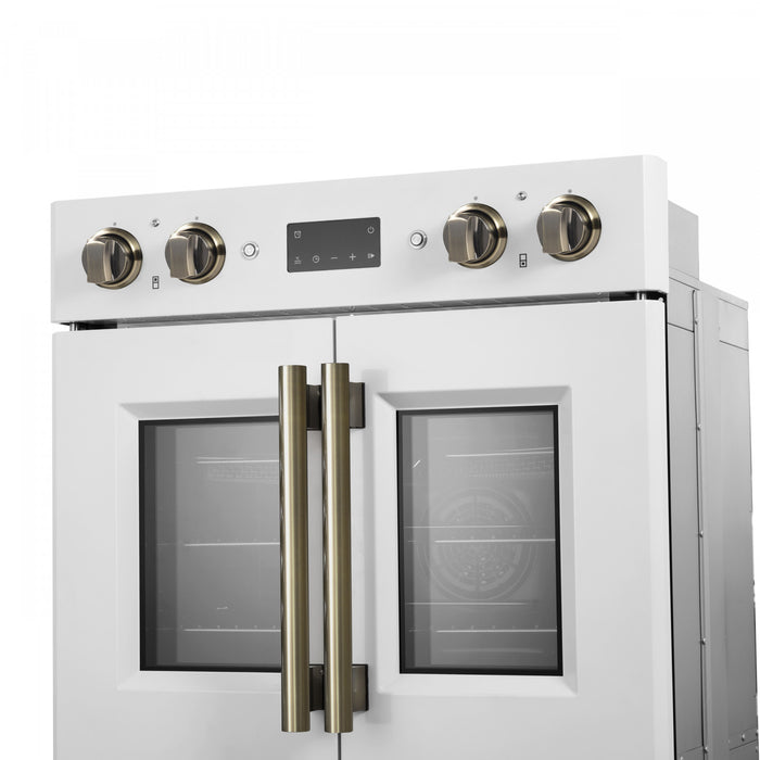 Forno Asti 30-Inch Double Electric Wall Oven in White, 7.36 cu. ft. - FBOEL1340-30WHT