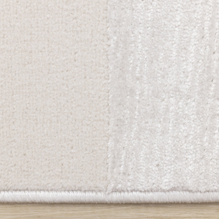 Leonardo White Grey Checkered Area Rug - 2'7\" x 4'11\"