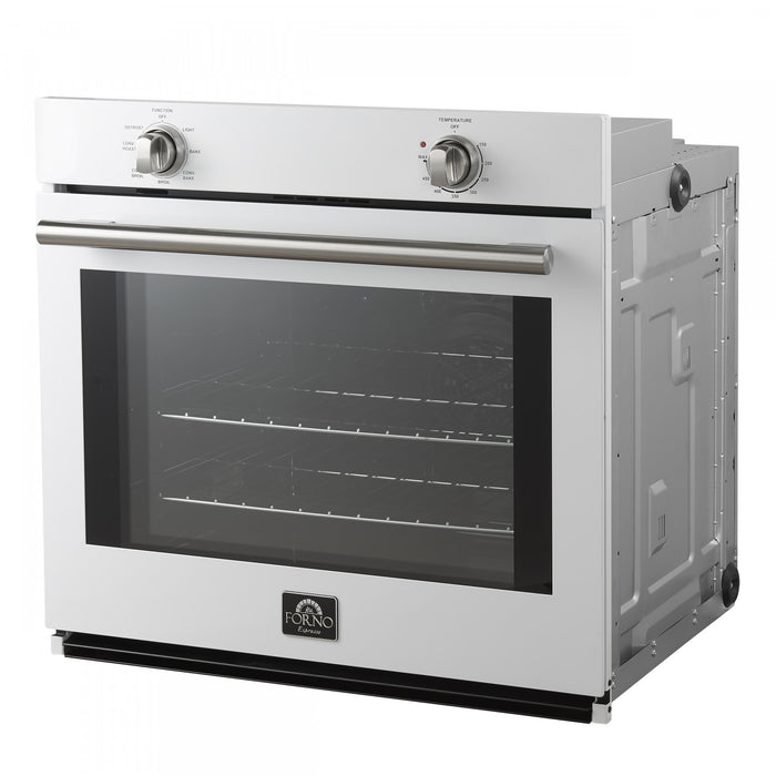 Forno Vomero 30\" Single Wall Oven in White, 5 cu.ft. Convection Oven - FBOEL1370-30WHT