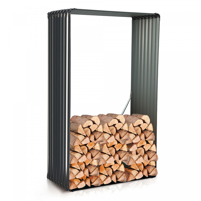 Costway 1 Pc Galvanized Raised Garden Bed Outdoor Planter Box Firewood Rack Log Holder