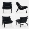 Ada Metal Frame Sling Accent Chair with Cushions - Black | Ada fauteuil d’appoint à sangle avec cadre en métal et coussins - Noir