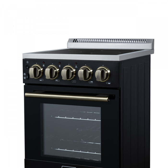 Forno Pallermo 20 Inch Electric Range in Black, 2.05 cu.ft. - FFSEL6051-20BLK