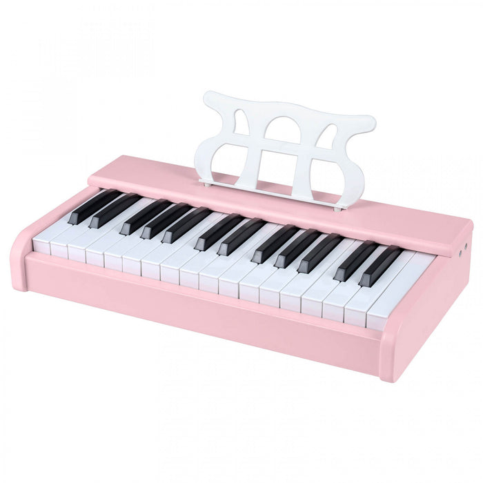 Costway 30 Keys Kids Piano Keyboard with Removable Music Stand, One-key Start Function Pink