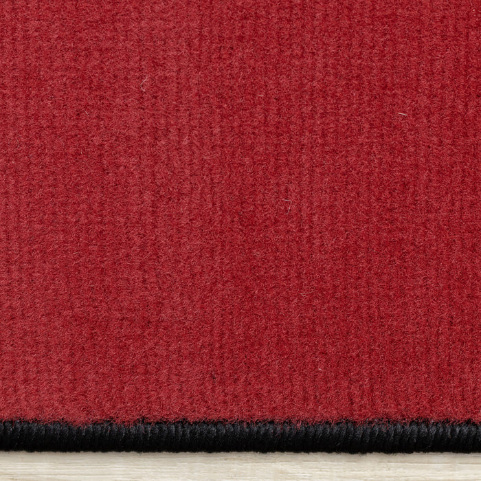 Forte Red Black White Geometric Area Rug - 5'3\" x 7'5\"