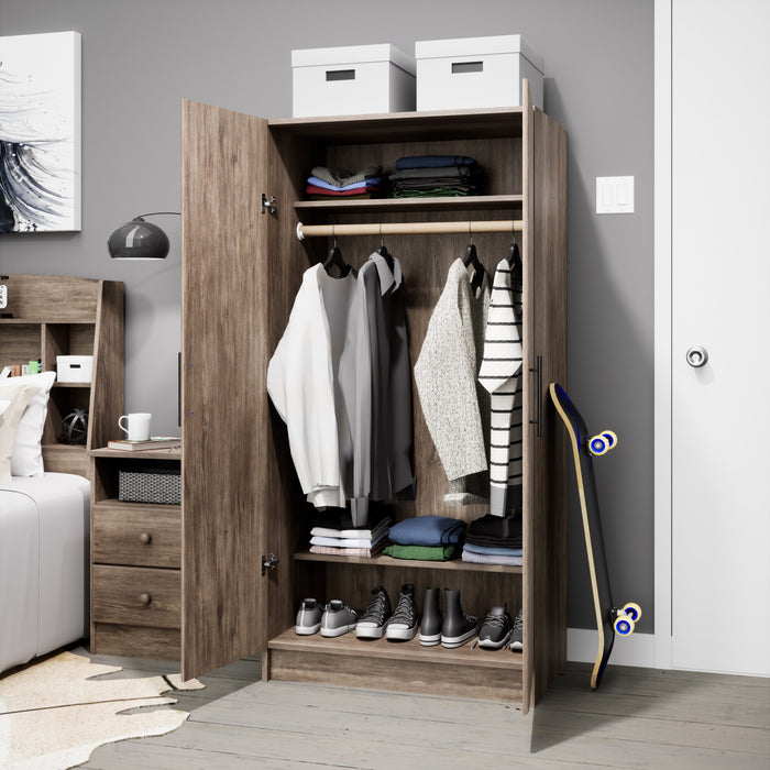Elite 32\" Wardrobe Cabinet - Drifted Grey