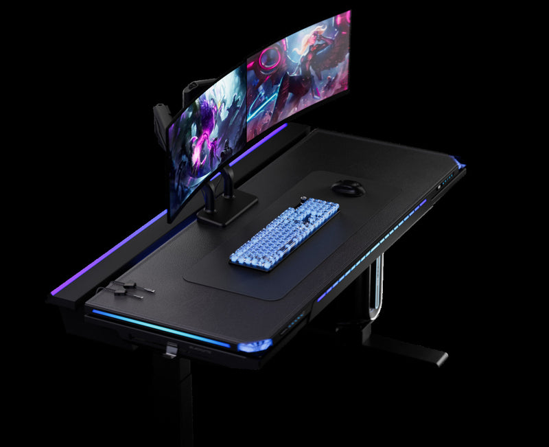 Blacklyte Atlas Gaming Desk - Black