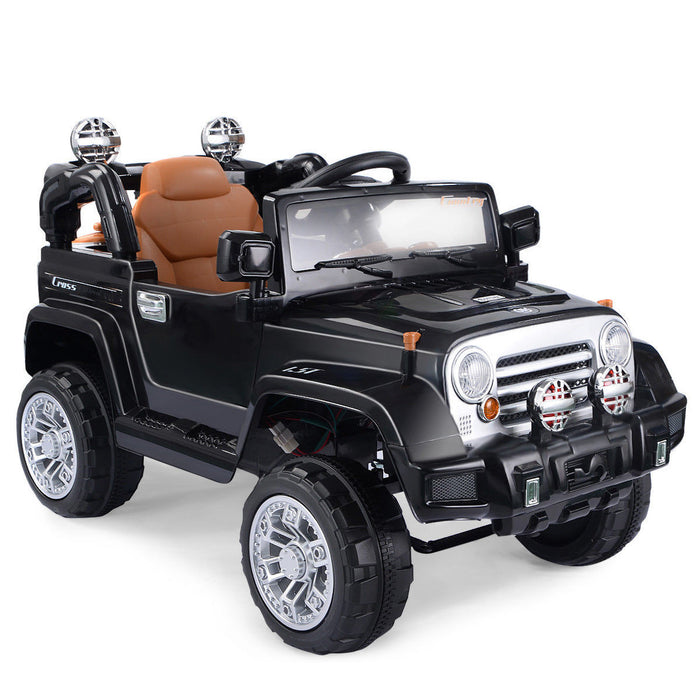 Costway 12v Mp3 Kids Ride On Truck Car Rc Remote Control W/ Led Lights Music