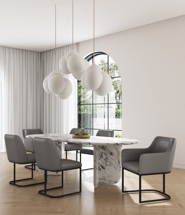 Serena Modern 6-Piece Dining Set in Taupe