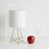 Archar Geometric Wire Table Lamp, Gold, 14"H | Archar Lampe de table geometrique en fil metallique, Or, 14 po H