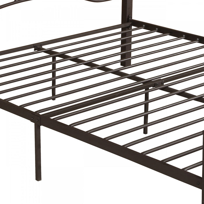 Jackson Metal Bed Frame With Underbed Storage,copper King Bed