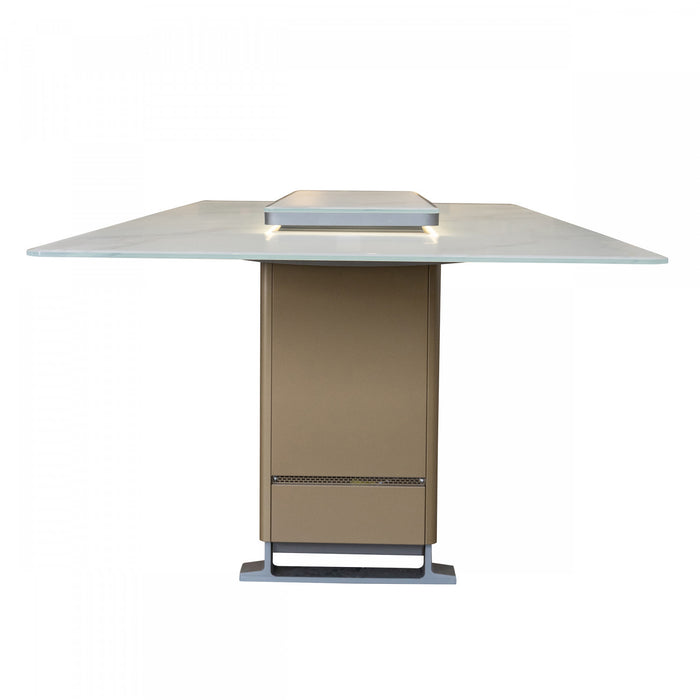 Forno Cinetico Smart Dining Table in White, 5.3 cu.ft fridge and freezer-FDTFR7044-86WHT Refrigerator