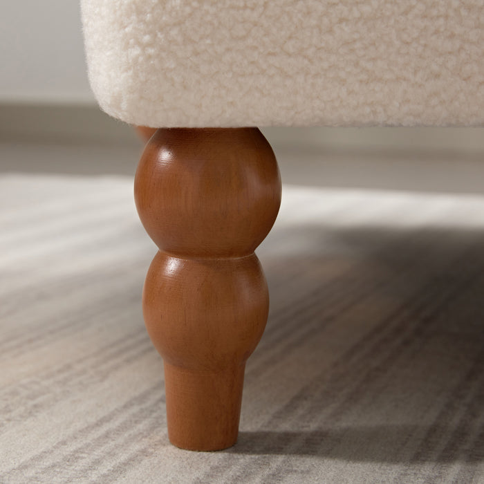 Aurelia Elegant Circular Armrest Chair with Ergonomic Lumbar Support, Beige