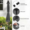 Costway 10 FT Solar Patio Umbrella with 24 LED Lights 8 Ribs & Tilt Adjustment Gray