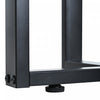 Horizon Modern Console Table with Geometric Drawers and Gold Frame, White/Black | Horizon Table Console Moderne avec Tiroirs Geometriques et Cadre Dore, Blanc/Noir