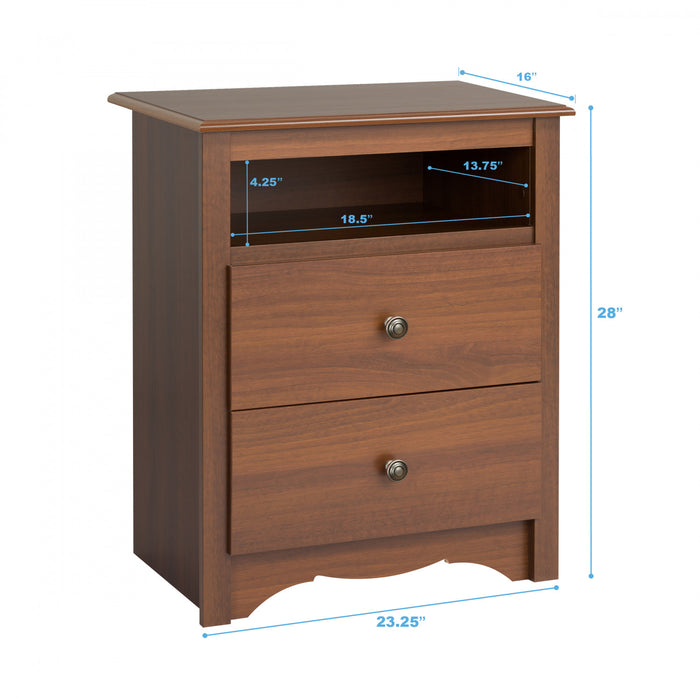 Monterey Tall 2-Drawer Nightstand - Cherry