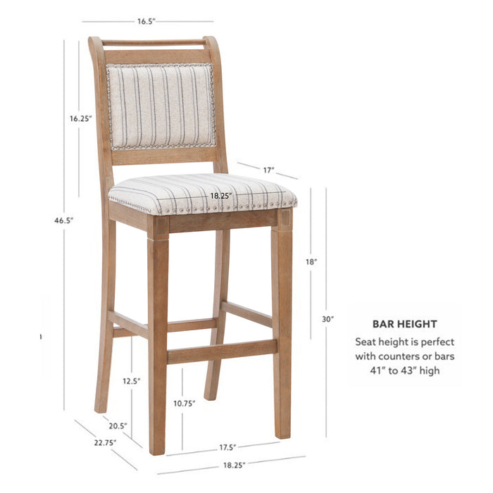 Emmy Fabric Barstool - Grey