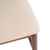 Lois Rubber Wood Counter Stool Set of 4 with Upholstered Seat and Footrest,Beige | Lois lot de 4 tabourets de comptoir en bois d’hevea avec assise rembourree et repose-pieds, beige