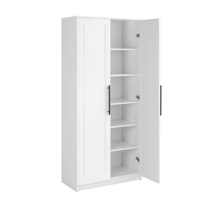 Elite Premium Home Accent Storage Cabinet with 5 Shelves - White