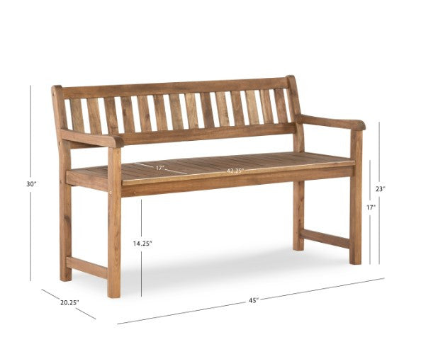 Catalan Bench Patio Seat - Teak