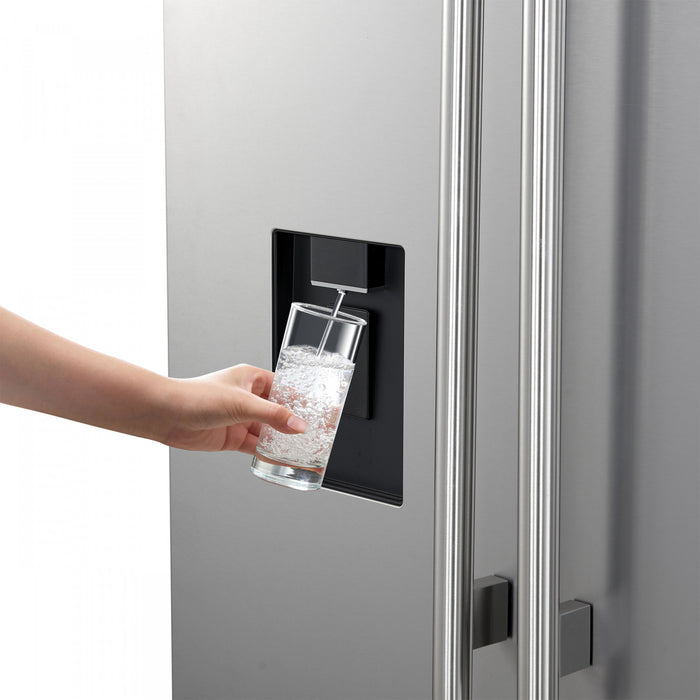 Forno Aosta 36 Inch Stainless Steel French Door Refrigerator, 22.4 cu.ft. - FFFFD1866-36SB
