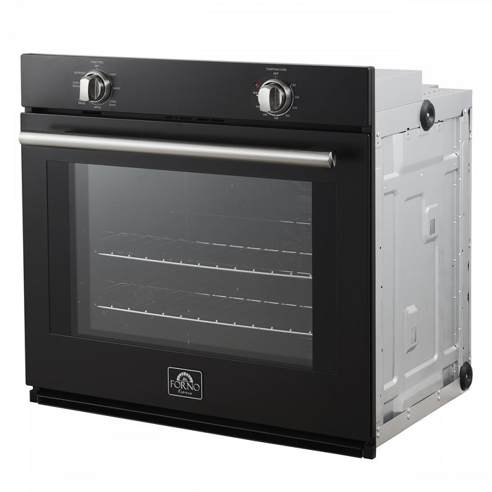 Forno Vomero 30\" Single Wall Oven in Black, 5 cu.ft. Convection Oven - FBOEL1370-30BLK