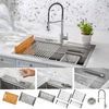 MultiSINK 33 in. Dual Mounted 3-Level Workstation Kitchen Sink, Faucet, Glass Rinser,Stainless Steel- D-WP31 Laundry Combo | Evier poste de travail MultiSINK 33 po, double pose, 3 niveaux, robinet, rince-verre, inox-D-WP31