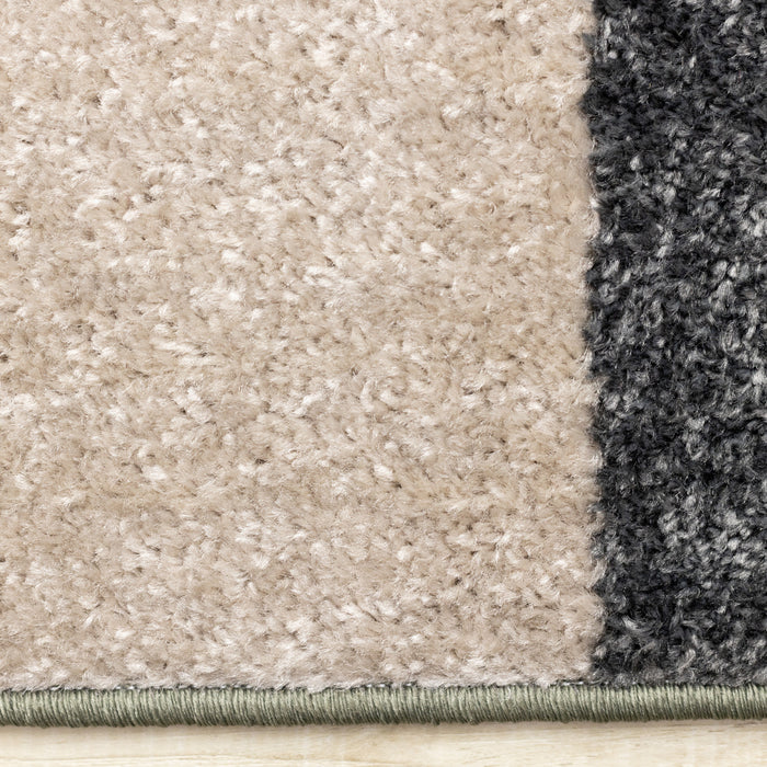 Marley Geometric Modern Green Grey White Area Rug - 7'10\" x 10'6\"