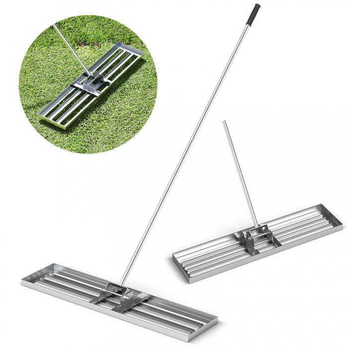 Costway Lawn Leveling Rake 42\" X 10\" Heavy Duty Level Lawn Tool For Garden Backyard/lawn Silver