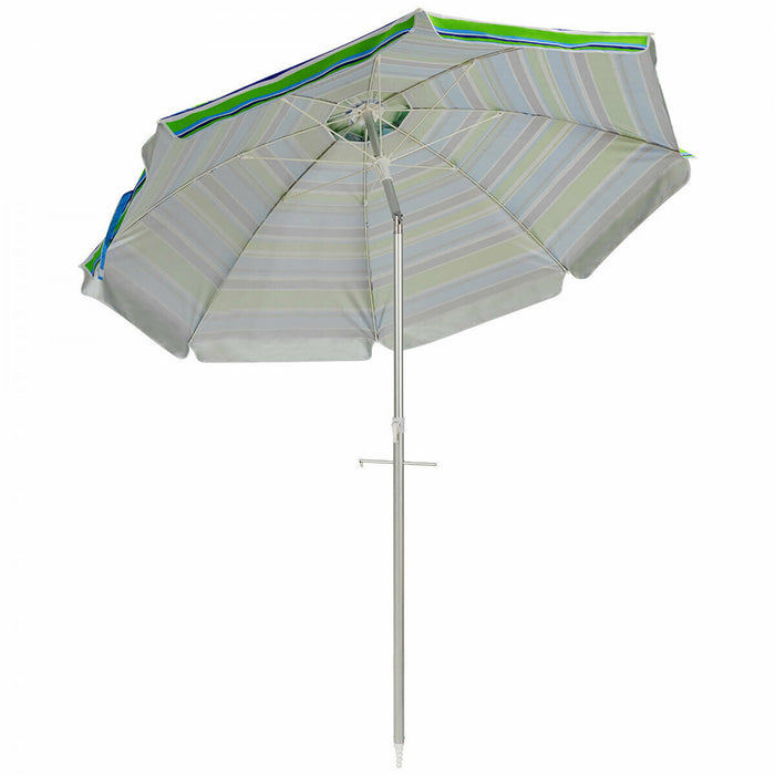 Costway 6.5FT Patio Beach Umbrella Sun Shade Tilt W/Carry Bag Turquoise