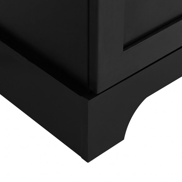 Liam Multi-Functional Storage Cabinet with Doors and Adjustable Shelves,Black Accent Cabinet
