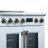 Forno Torino French Door 30 Inch White Induction Range, 4.32 cu.ft. - FFSIN0950-30WHT Electric Range | Cuisiniere a induction Torino de 30 po, blanche, avec portes francaises, 4,32 pi³ – FFSIN0950-30WHT