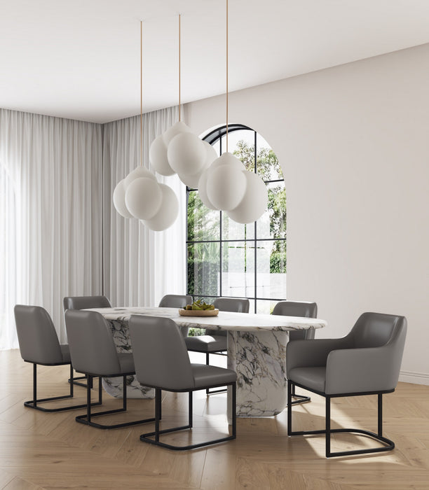 Serena Modern 8-Piece Dining Set in Taupe