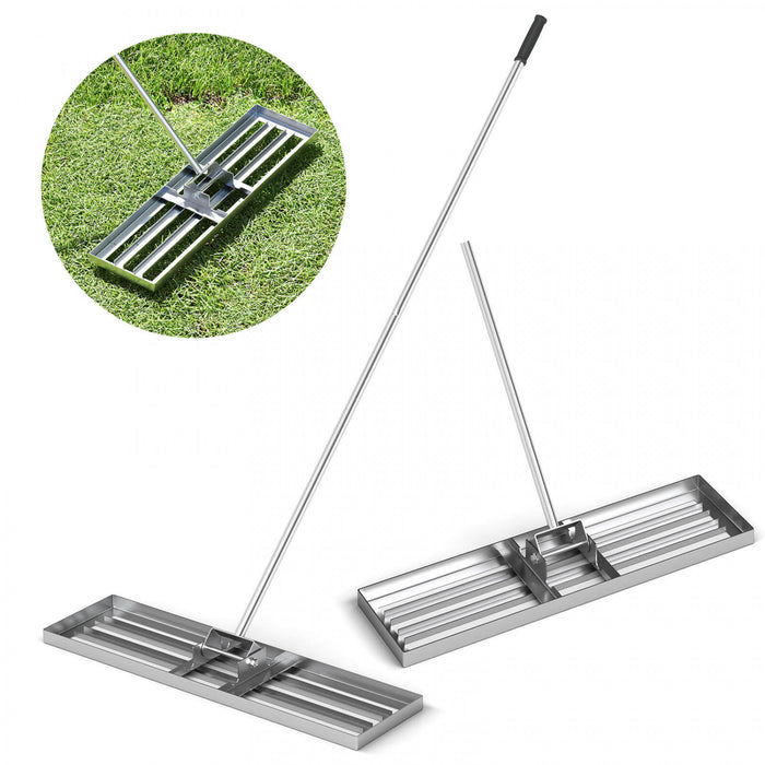 Costway Lawn Leveling Rake 36\" X 10\" Heavy Duty Level Lawn Tool For Garden Backyard/lawn Silver