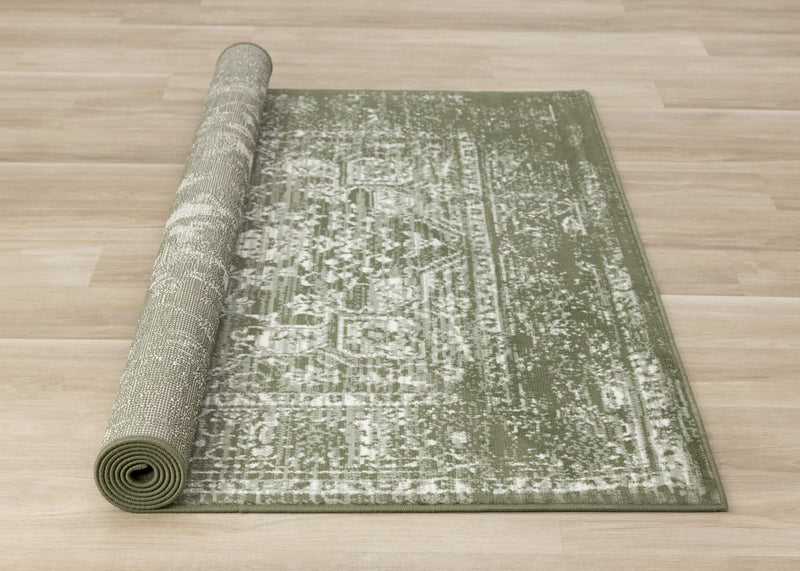 Florence Green White Elegant Classic Rug, 7'9\" x 10'6\" Indoor Area Rug