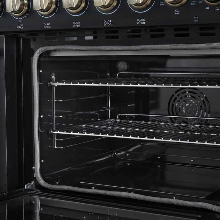 Forno Paolo 48 Inch Freestanding Electric Range in Black, 6.7 cu.ft - FFSEL6011-48BLK