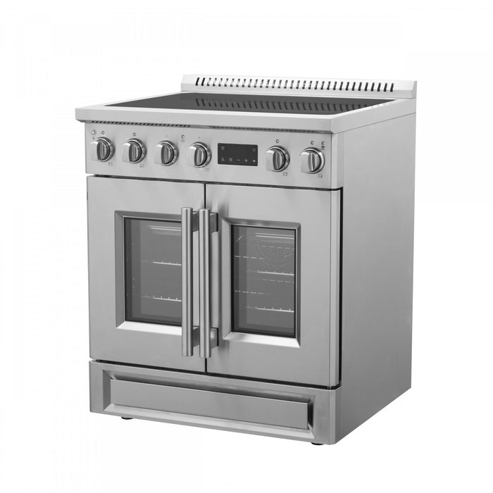 Forno Torino 30\" French Door Induction Range, Stainless Steel - FFSIN0950-30