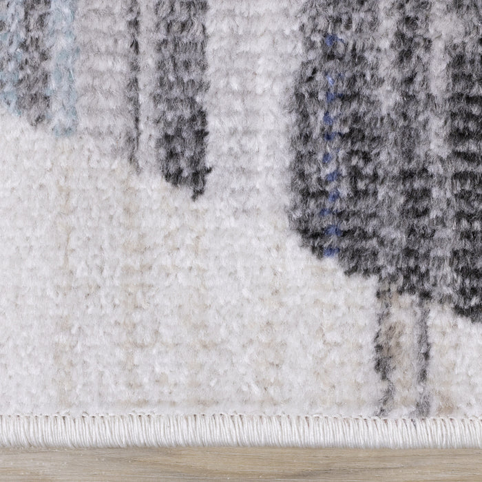 Fitzgerald Distressed Geometric Area Rug - 5'3\" x 7'7\"