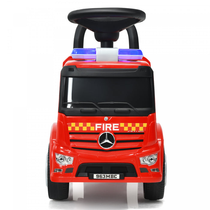 Costway Kids Ride On Fire Engine Licensed Mercedes Benz Push And Ride Racer Red