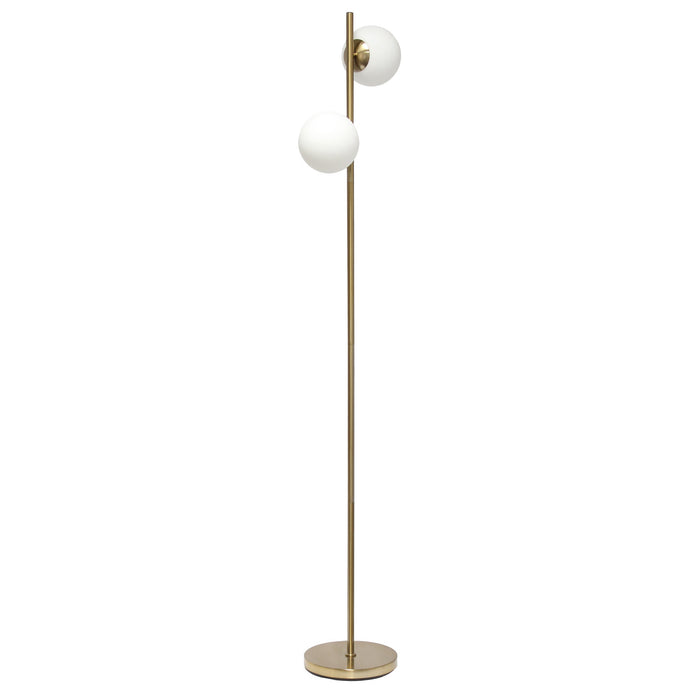 Liam Modern 2 Light Floor Lamp, Gold, 66\"H