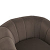 Vela Modern Velvet Swivel Club Chair with Tub Design, Black, Dark Brown | Vela Fauteuil Club Moderne en Velours Pivotant a Coque, Noir, Brun Fonce