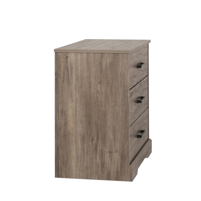 Prepac Rustic Ridge Farmhouse 3-Drawer Nightstand - Brown