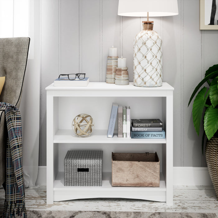 Two-Shelf Bookcase - White