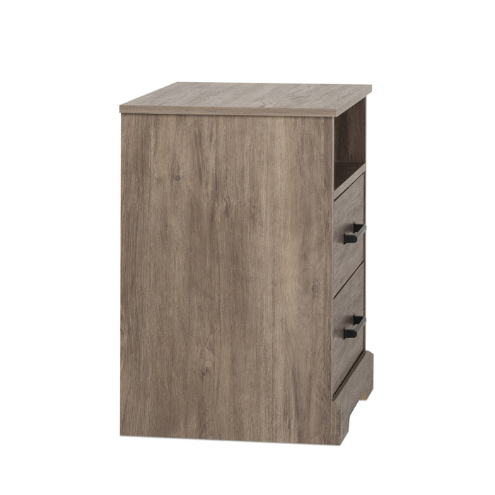 Prepac Rustic Ridge Farmhouse 2-Drawer Nightstand - Brown