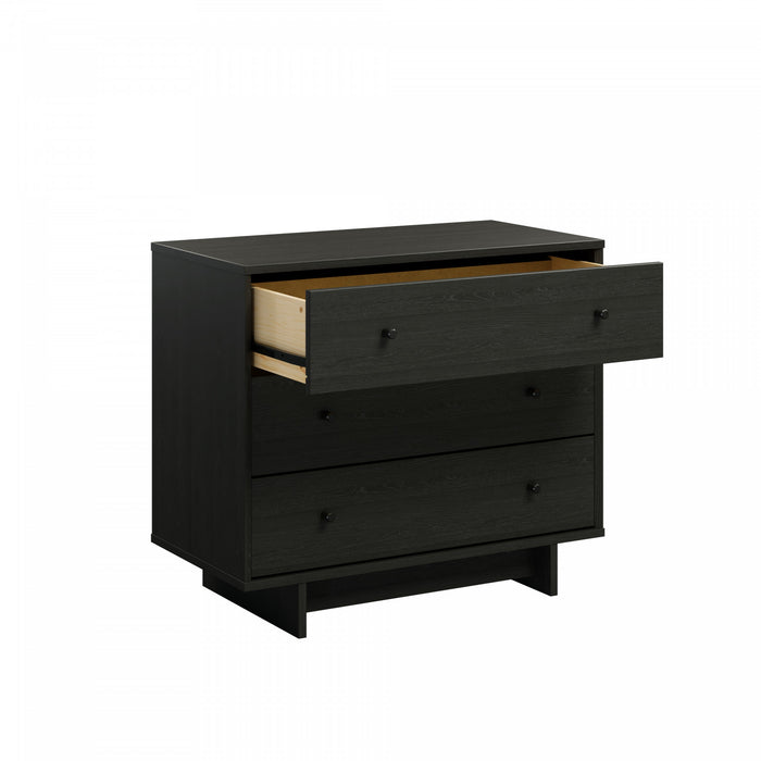 Prepac Finnley 3-Drawer Nightstand - Black Oak